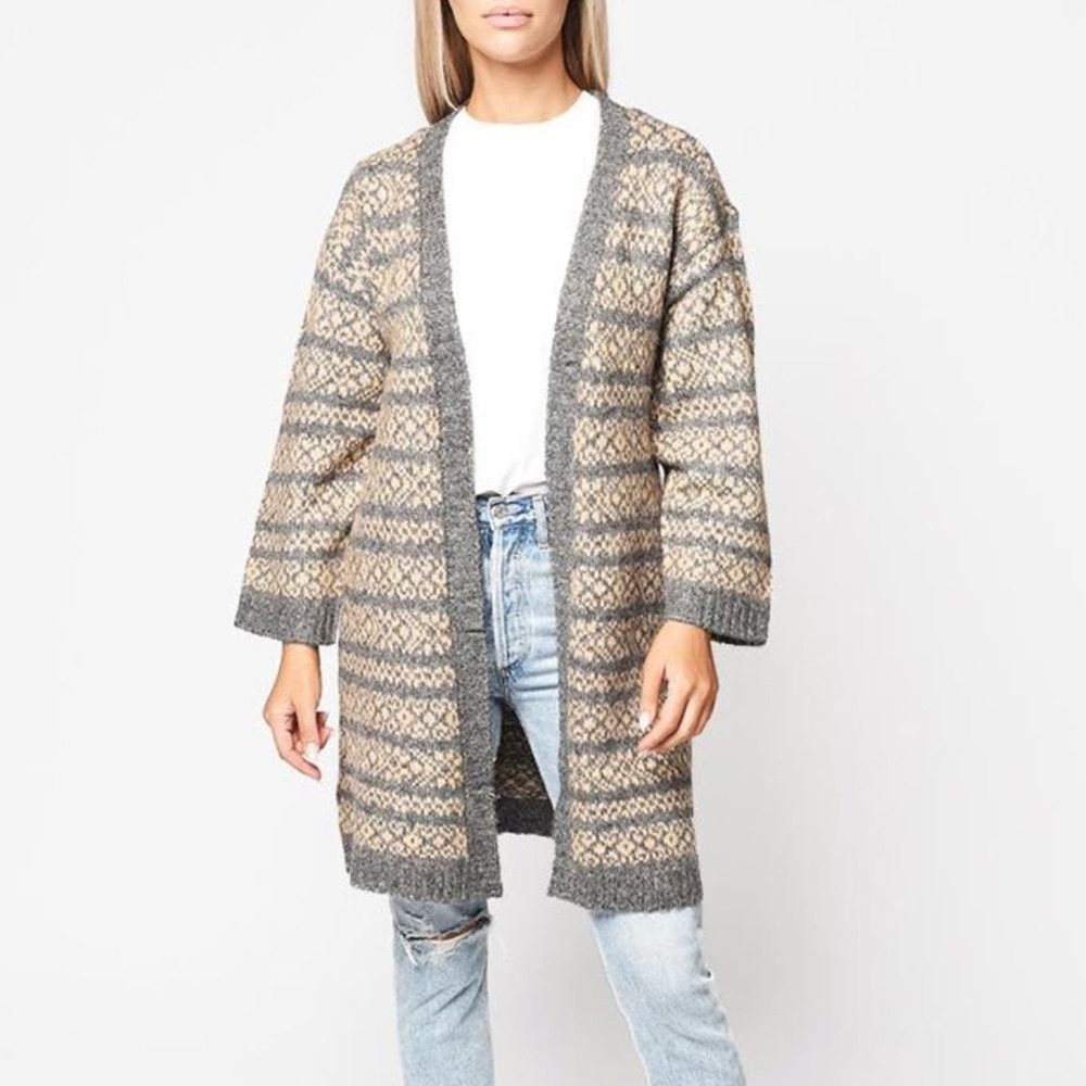 BB Dakota Fair Isle Sweater cardigan NWT - Picture 1 of 9